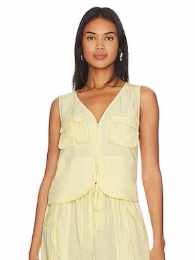 NWT LPA Sonjinita Cargo Vest in Yellow - S
